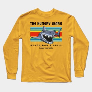 Hungry Shark Beach Bar and Grill Surfers Paradise Long Sleeve T-Shirt